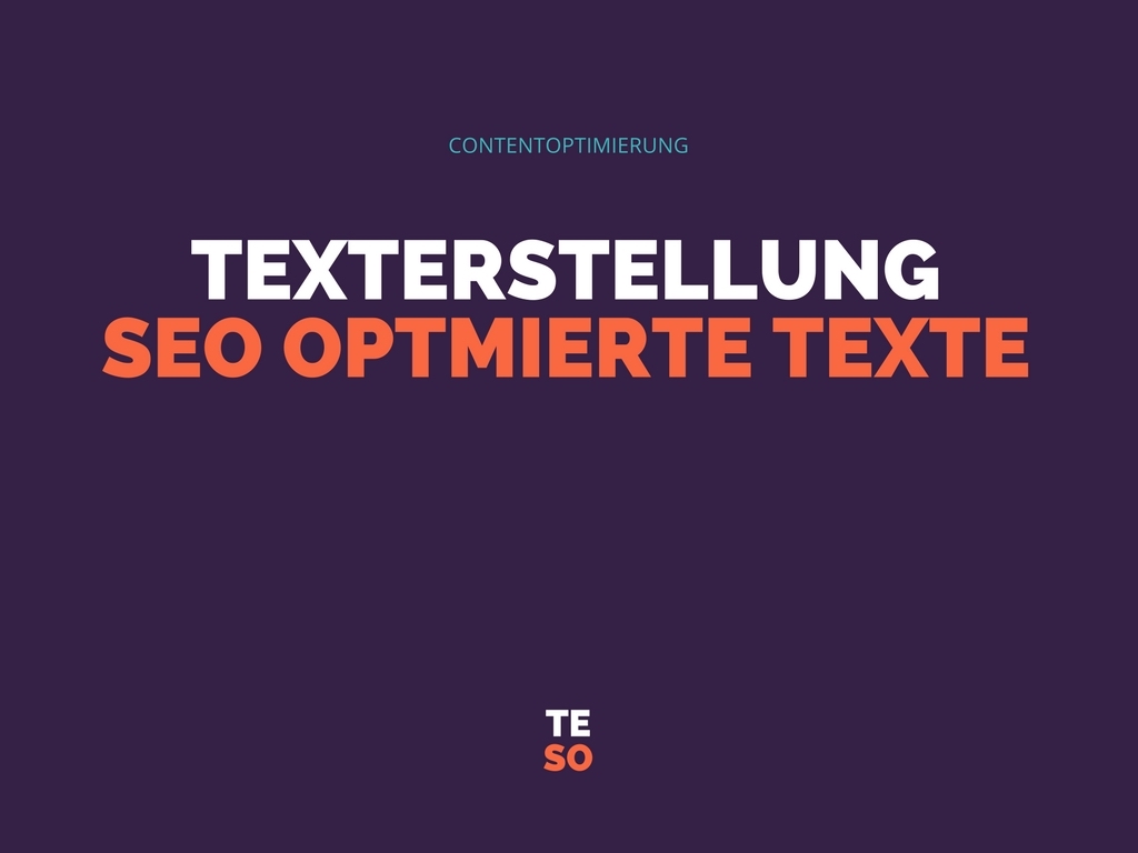 Texterstellung SEO optimierte Texte