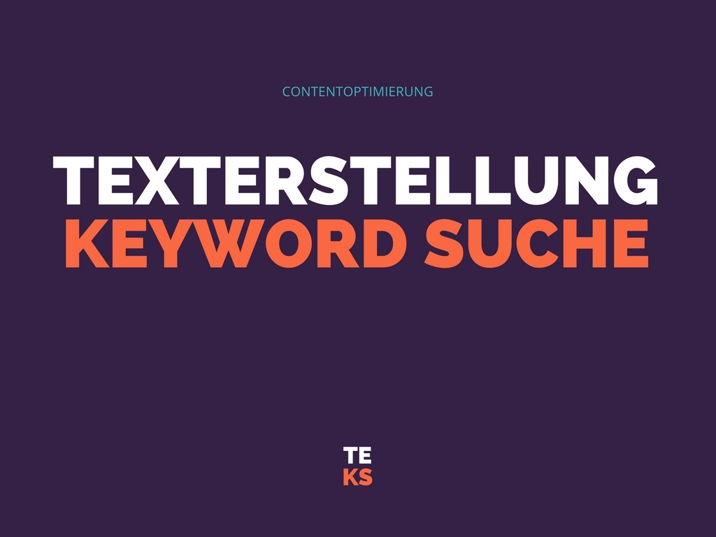 Texterstellung Keywordsuche