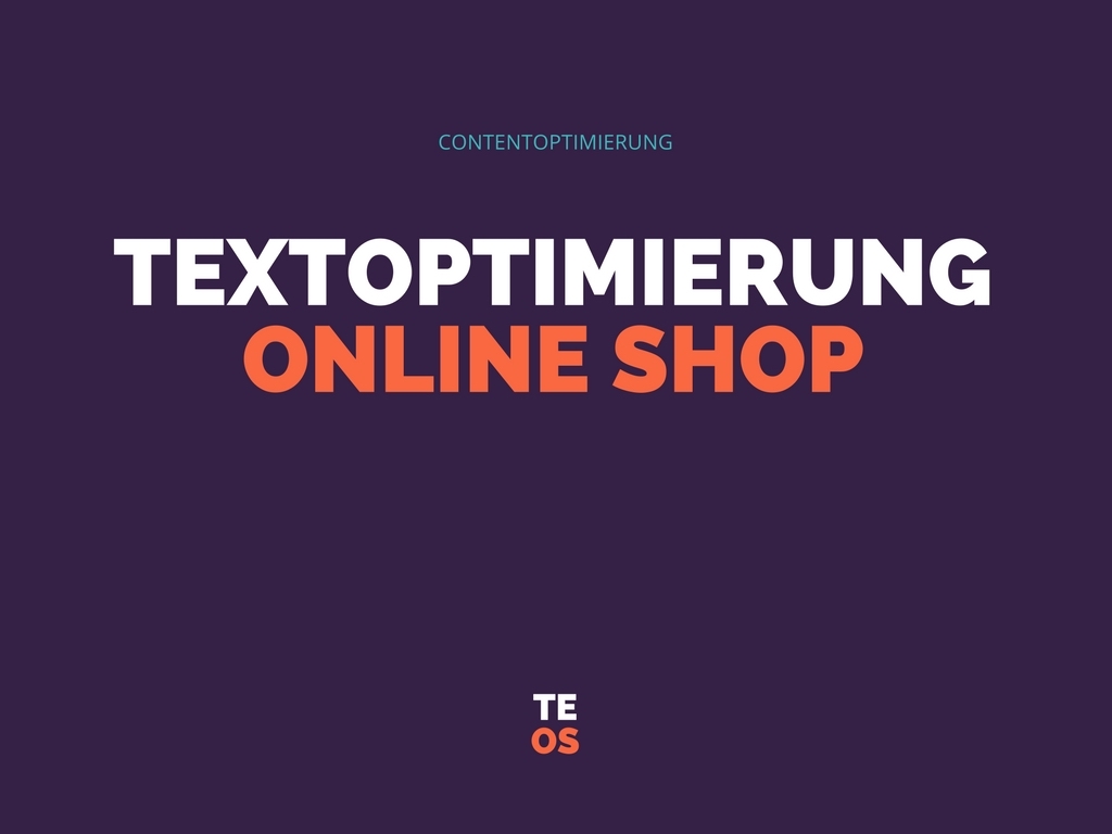 Textoptimierung Online Shop